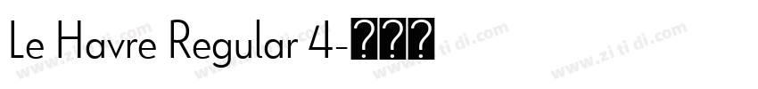 Le Havre Regular 4字体转换